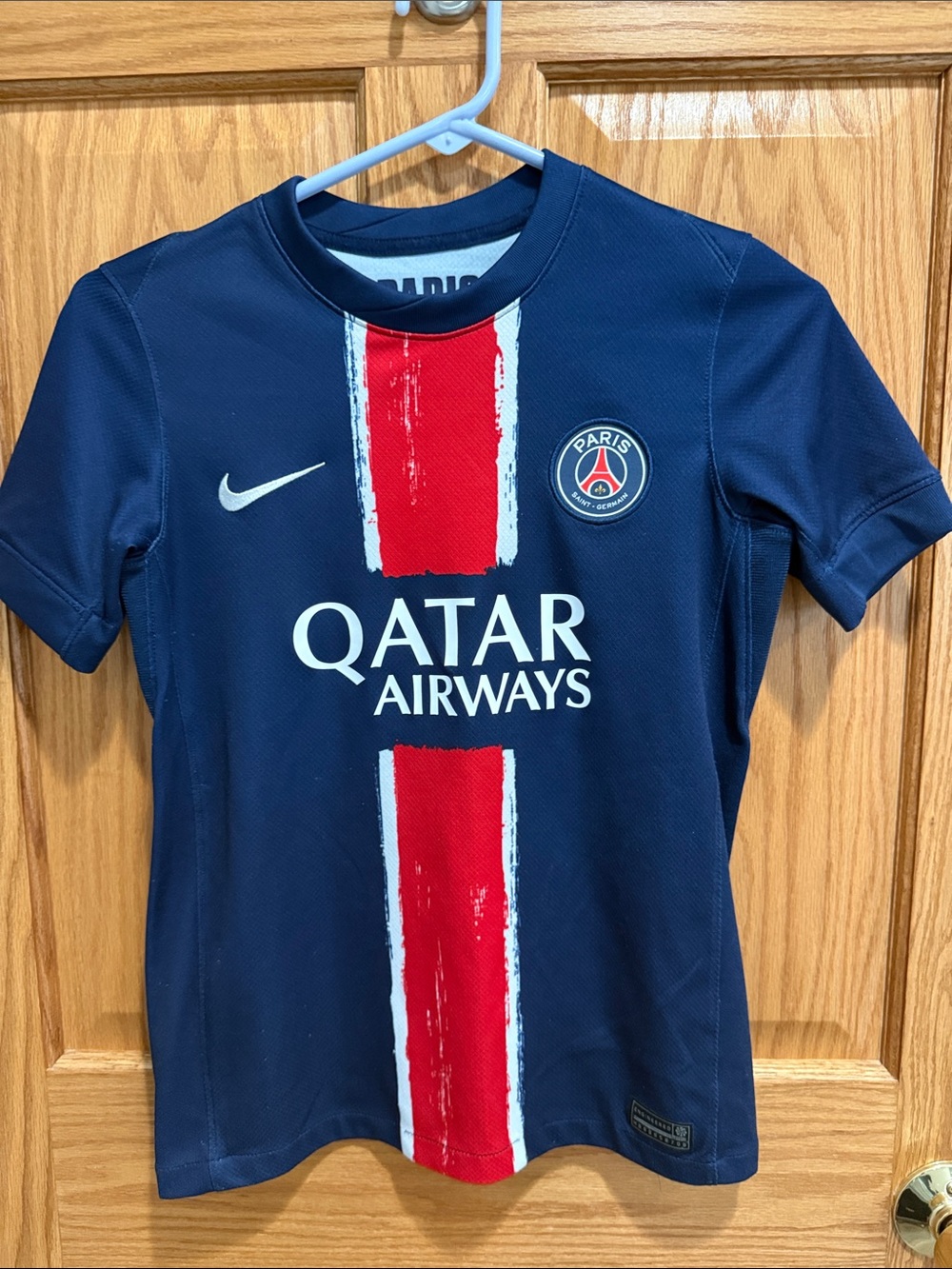 Nike Kids Navy and Red Paris Soccer Jersey